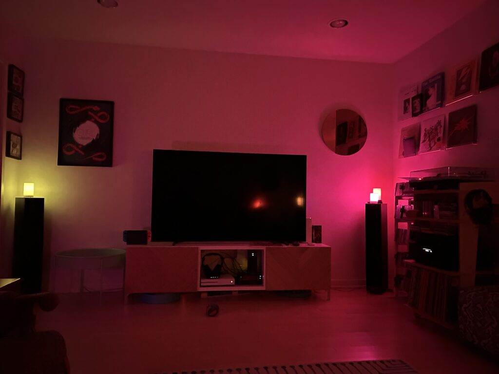 Our front room during music night.